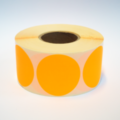 50 mm rond Fluor Oranje