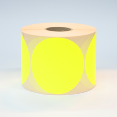 100 mm rond Fluor Geel