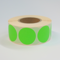 35 mm rond mat fluor groen papier