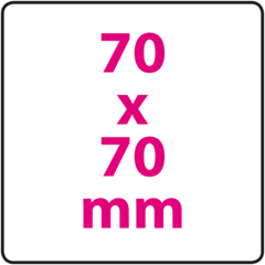 70 x 70 mm