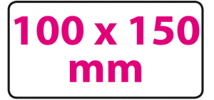 100 x 150 mm (aantal regels in overleg) NIEUW