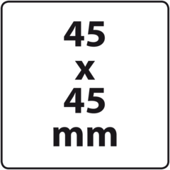 45 x 45 mm (max. 6 regels)