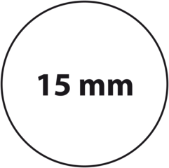 15 mm rond