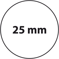 25 mm rond