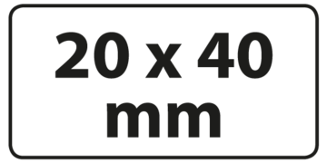 20 x 40 mm Zeefdruk