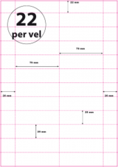 Geperforeerd Papier (A4) 79 x 25 mm 22 per vel