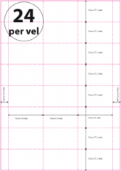 Geperforeerd Papier (A4) 61 x 37,1 mm 24 per vel WIT