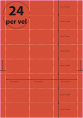 Geperforeerd Papier (A4) 61 x 37,1 mm 24 per vel ROOD