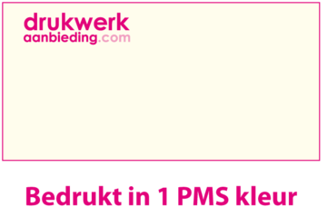 1 PMS kleur bedrukt