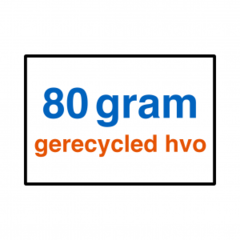 80 grams gerecycled HVO