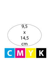 Ovaal 9,5 x 14,5 cm