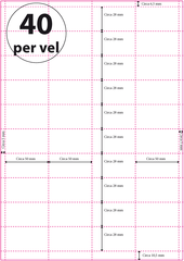 Geperforeerd Papier (A4) 50 x 28 mm 40 per vel