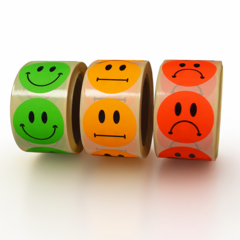Smiley Stickers op rol