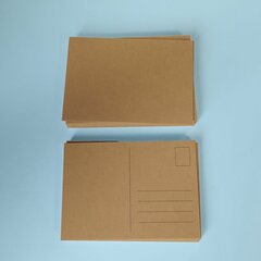 Blanco KRAFT A6 ansichtkaarten 10,5x14,8cm VOORBEDRUKT