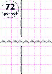 Geperforeerd Papier (A4) 37,1 x 23,3 mm 72 per vel