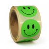 Blije Smiley stickers op rol - 1000 stickers - 35mm Rond