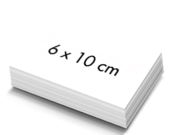 1.000 ex. Blanco Kaartjes 6 x 10 cm