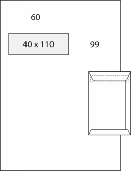 500 Enveloppen DINC4A V96 120 grams Bankpost Onbedrukt