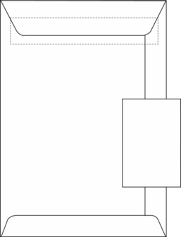 500 Enveloppen DINC4A ZV 120 grams Bankpost Onbedrukt
