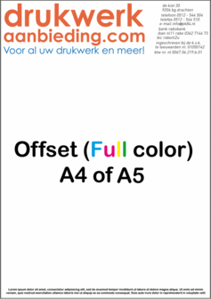 2.000 vel Huisstijl Papier A4 90 grams PrePrint 4/1 CMYK / K