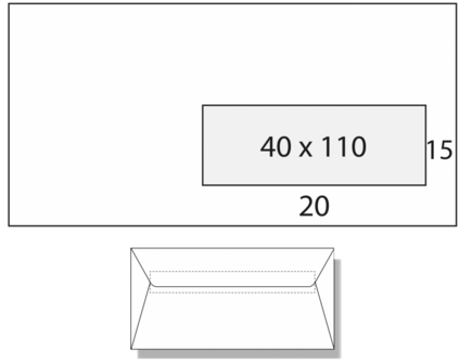 500 Enveloppen EA5/6 V38 90 grams Bankpost 1/0