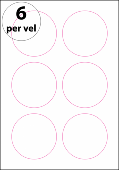 500 vel***80 mm ROND 6 per vel