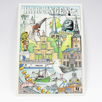 100 stuks - Ansichtkaarten - Harlingen 