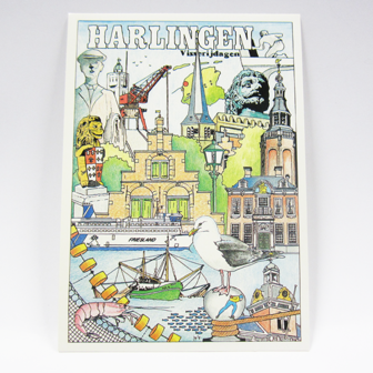 150 stuks - Ansichtkaarten - Harlingen 