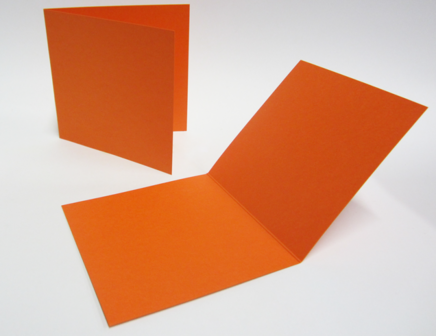 50 ex. Blanco Kaarten 4 pag. 13x13cm Oranje