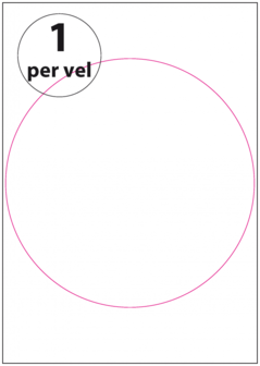 300 vel***205 mm ROND 1 per vel