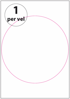 500 vel***205 mm ROND 1 per vel