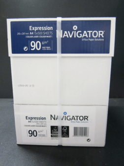 2.500 vel Blanco A4 Papier 90 grams (Navigator Expression) (1 doos &agrave; 5 pak)