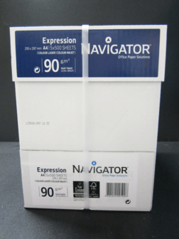 5.000 vel Blanco A4 Papier 90 grams (Navigator Expression) (2 doos &agrave; 5 pak)