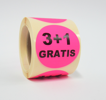 3+1 gratis stickers op rol