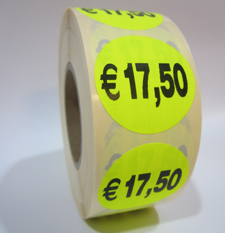 &quot;&euro; 17,50&quot; prijs stickers op rol 35