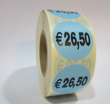 &euro;26,50&quot; prijs stickers op rol 35 mm rond