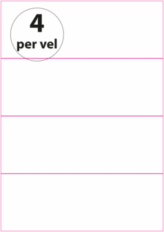 10.000 vel***A4 Geperforeerd 210 x 74,25 mm 4 per vel