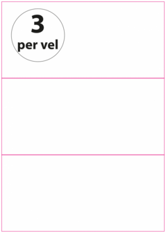 1.000 vel***A4 Geperforeerd 210 x 99 mm 3 per vel