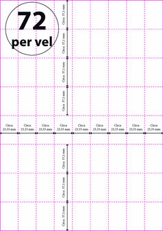 Geperforeerd Papier (A4) 37,1 x 23,3 mm 72 per vel