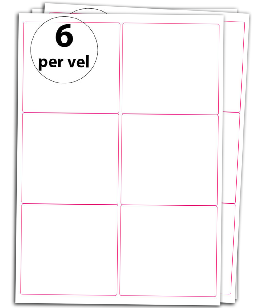 A4 etiketten 99,1 x 93.2 mm 6 per vel