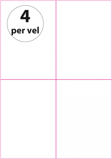 4x A6 Op Een A4 Papier Voorzien Van Scheurperforaties 4x A6 
