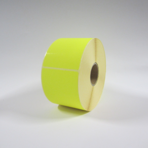 gebed Uitdrukking bezig Etiketten of stickers op rol 70 x 100 mm fluor geel papier -  drukwerkaanbieding